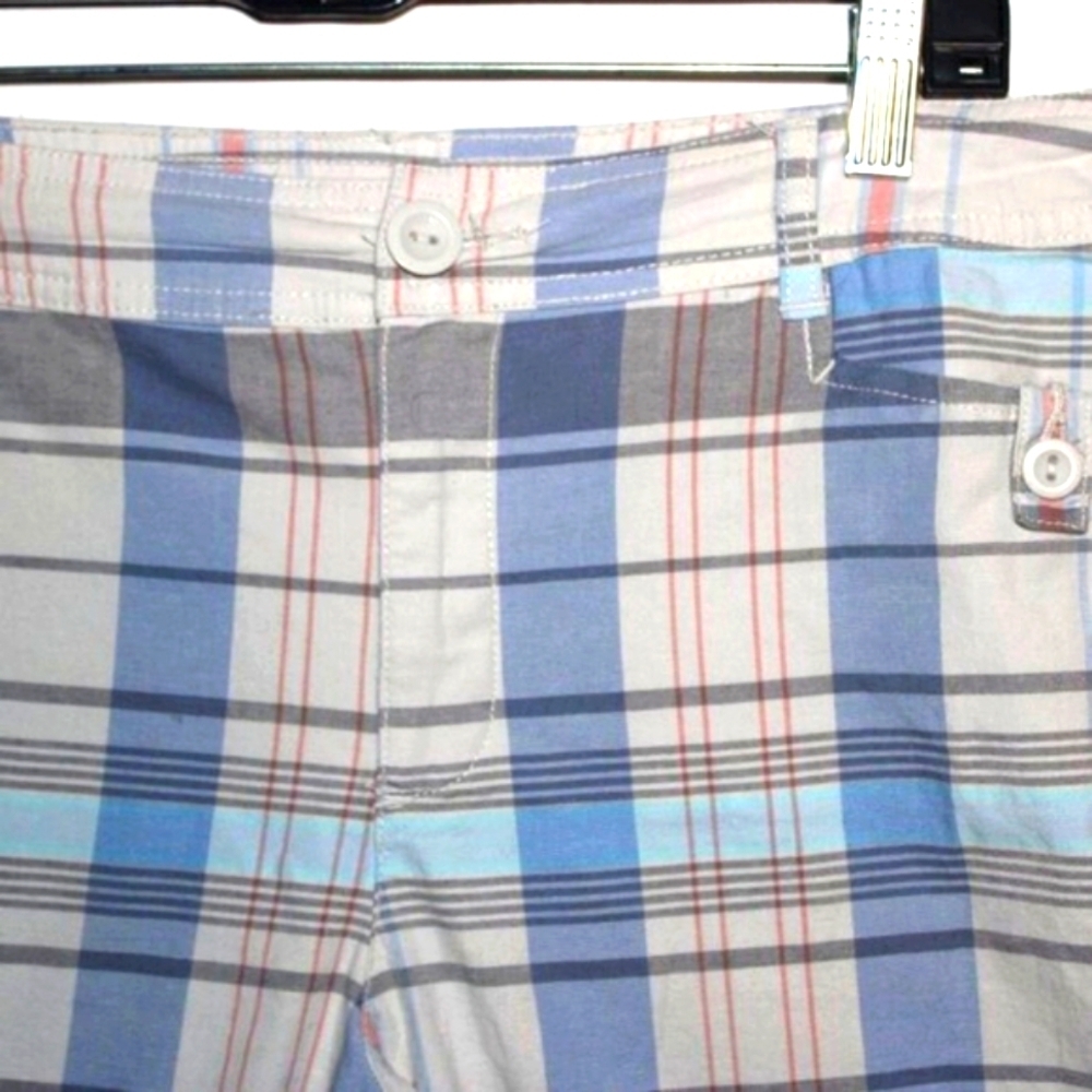 St. John's Bay Plaid Bermuda Shorts 12 Pre-Owned Coastal Grandma Stretch Casual - Picture 3 of 7